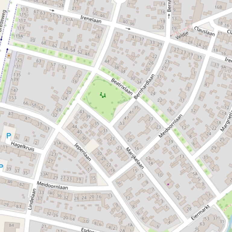 Kaart van de Beatrixlaan.