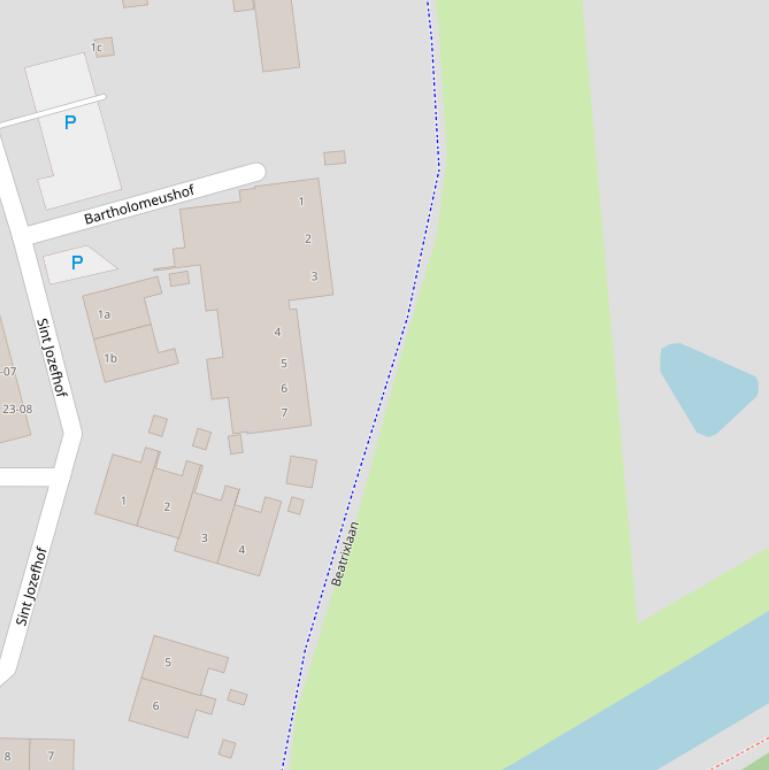 Kaart van de Beatrixlaan.