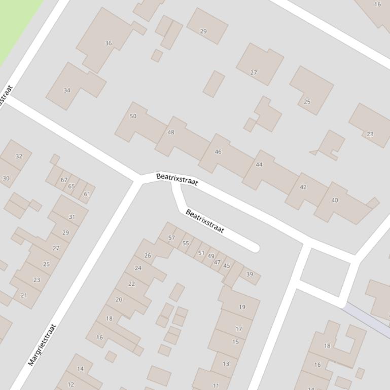 Kaart van de Beatrixstraat.