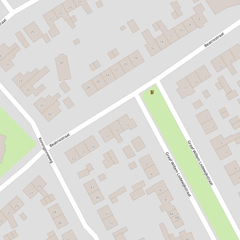 Kaart van de Beatrixstraat.