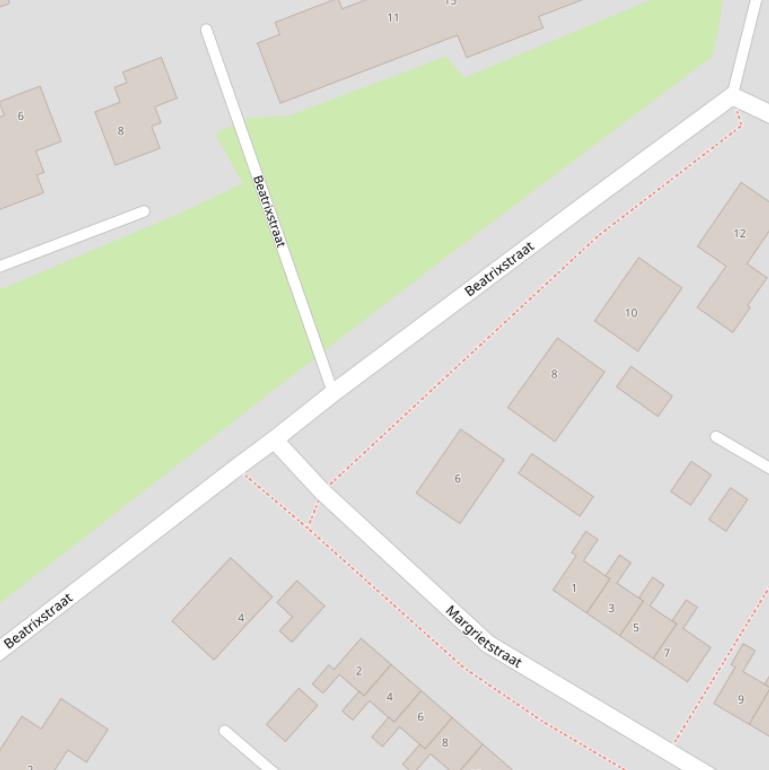 Kaart van de Beatrixstraat.