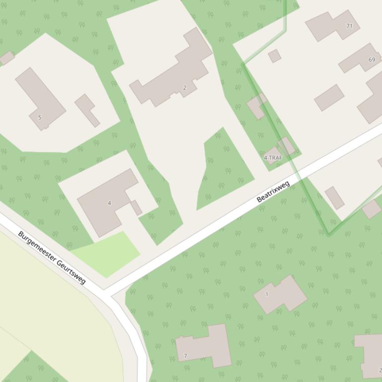 Kaart van de Beatrixweg.