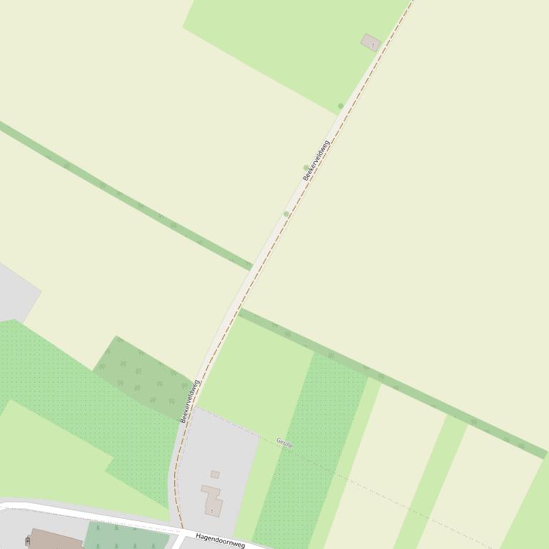 Kaart van de Beekerveldweg.