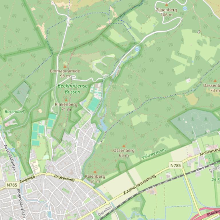 Kaart van de Beekhuizenseweg.