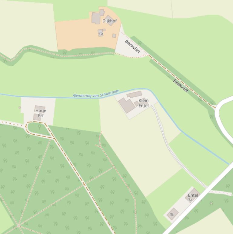 Kaart van  Beekvliet.