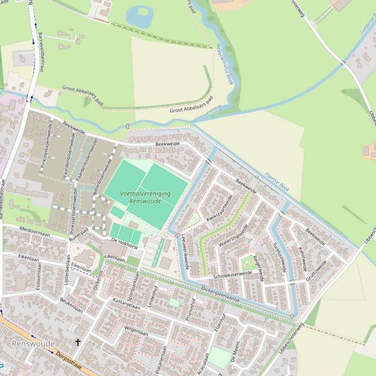 Kaart van de Beekweide.