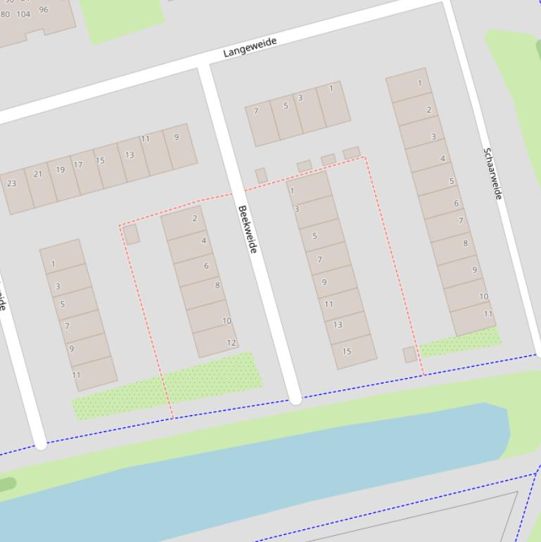 Kaart van de Beekweide.