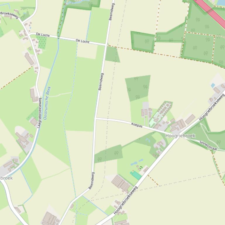 Kaart van de Beemdweg.