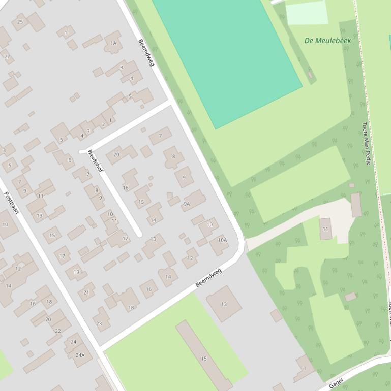 Kaart van de Beemdweg.