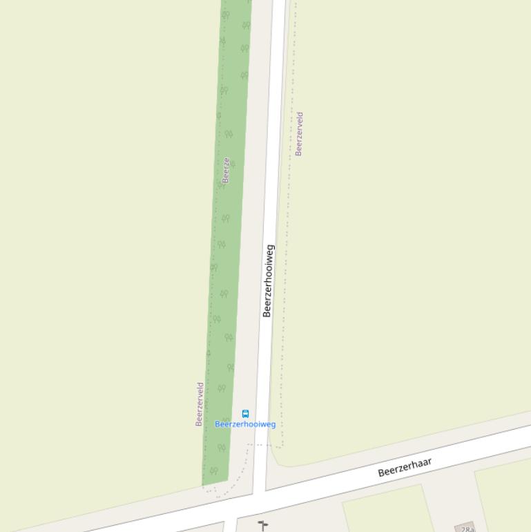 Kaart van de Beerzerhooiweg.