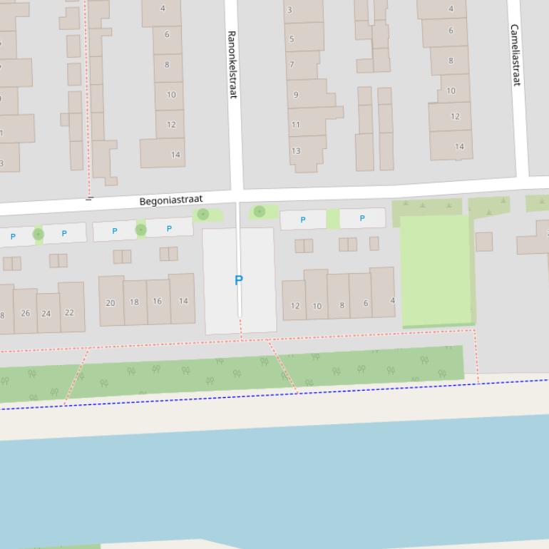 Kaart van de Begoniastraat.