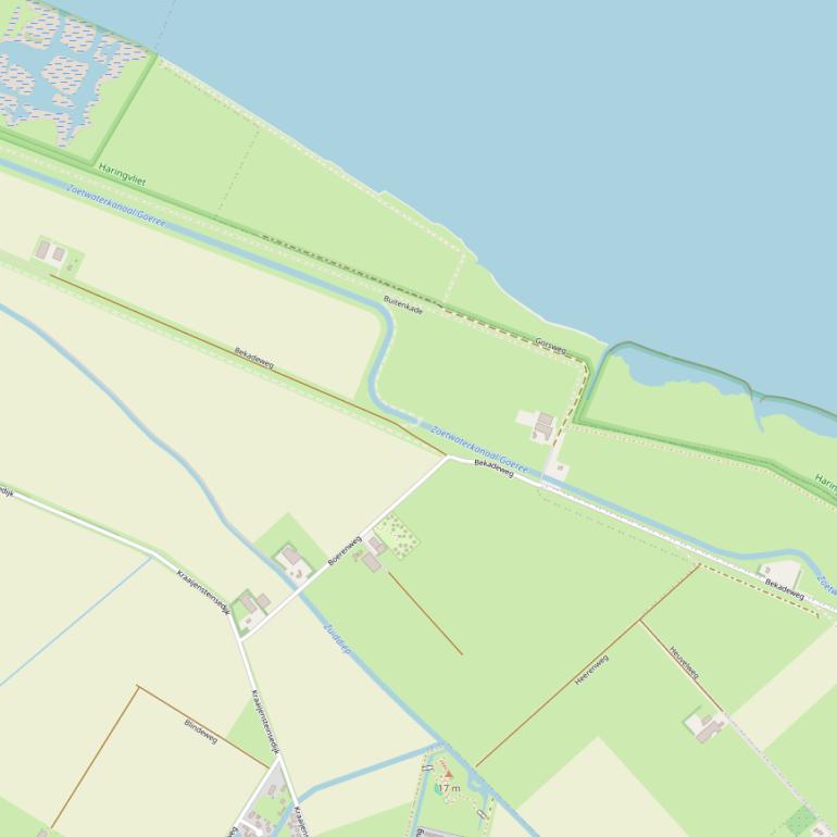 Kaart van de Bekadeweg.