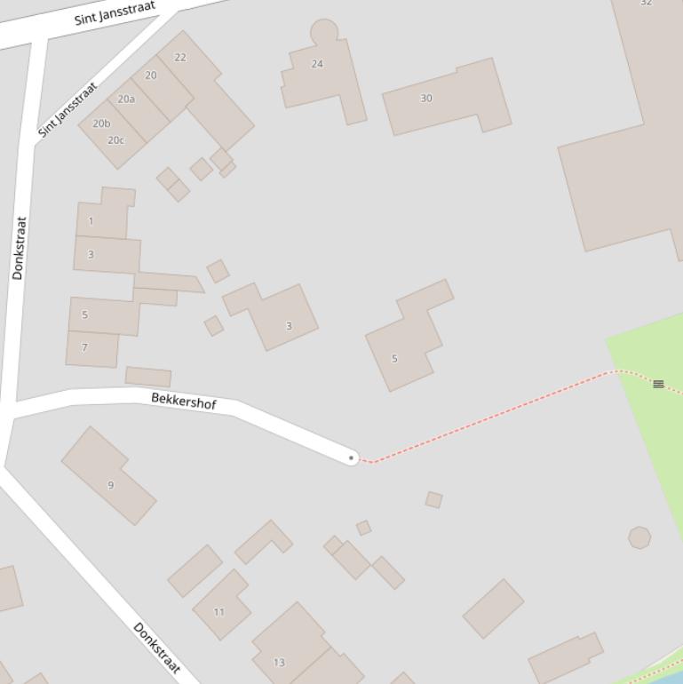 Kaart van de Bekkershof.