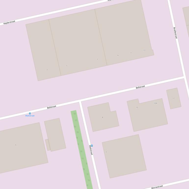 Kaart van de Bellstraat.