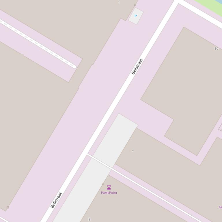 Kaart van de Bellstraat.