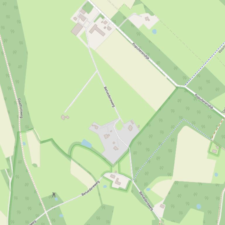 Kaart van de Belvedereweg.