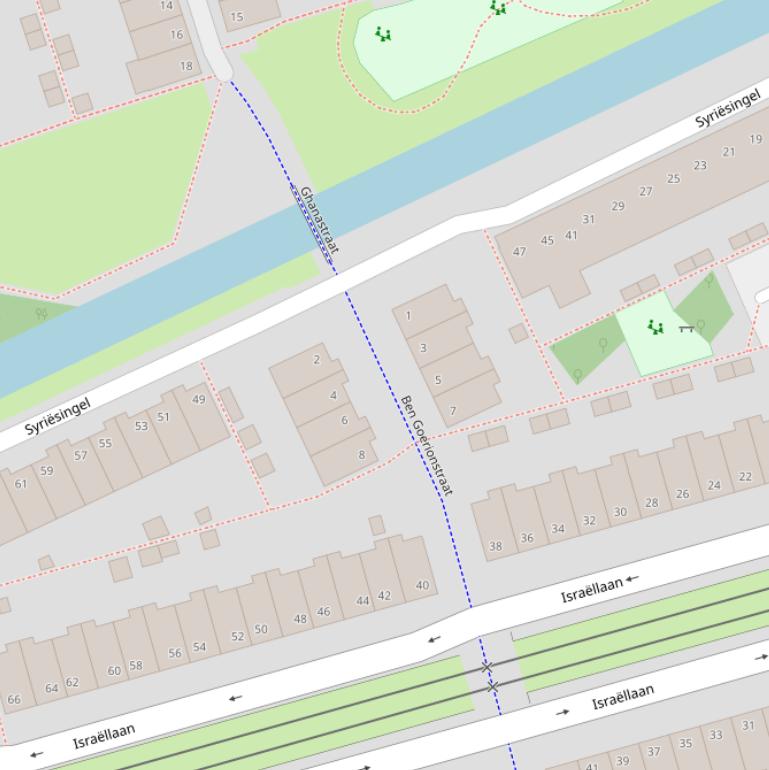 Kaart van  Ben Goerionstraat.