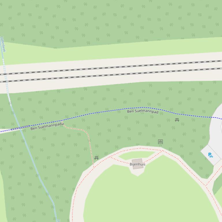 Kaart van  Ben Suelmannpad.