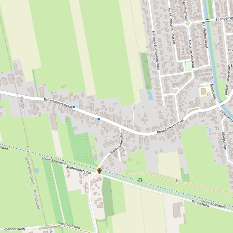 Kaart van de Benedenkerkstraat.