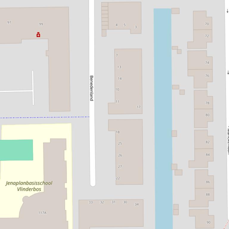 Kaart van  Benedenland.