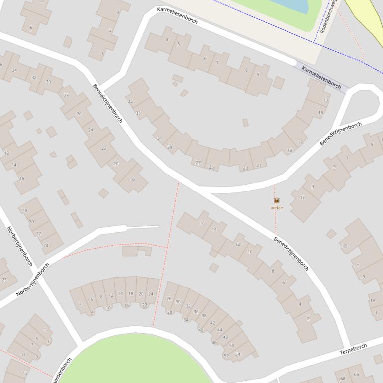 Kaart van  Benedictijnenborch.