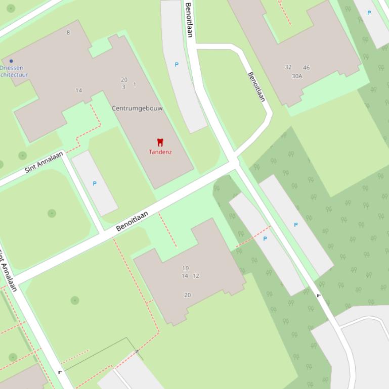 Kaart van de Benoitlaan.