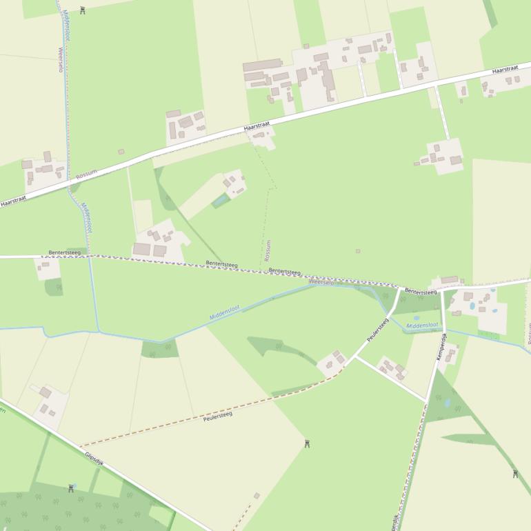 Kaart van de Bentertsteeg.