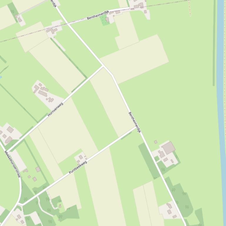 Kaart van de Bentheimerdijk.