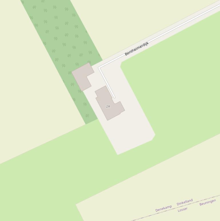 Kaart van de Bentheimerdijk.