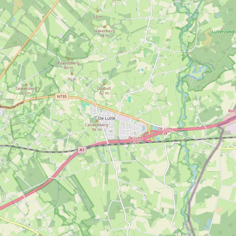 Kaart van de Bentheimerstraat.