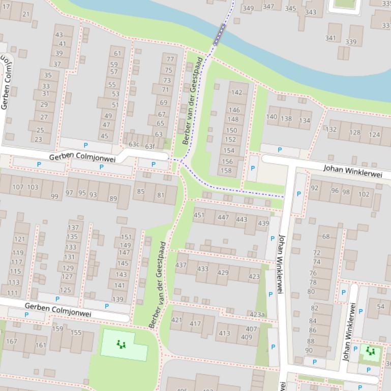 Kaart van  Berber van der Geestpaad.