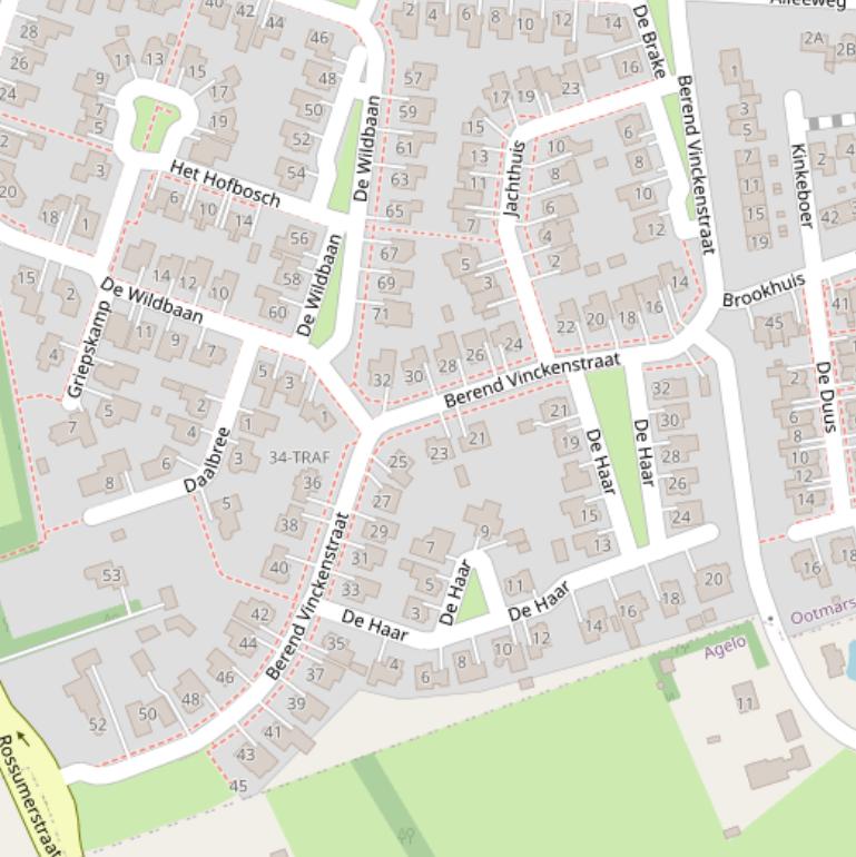 Kaart van de Berend Vinckenstraat.