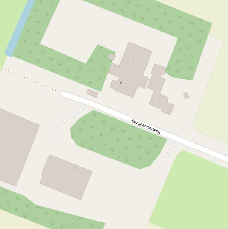 Kaart van de Bergeenderweg.