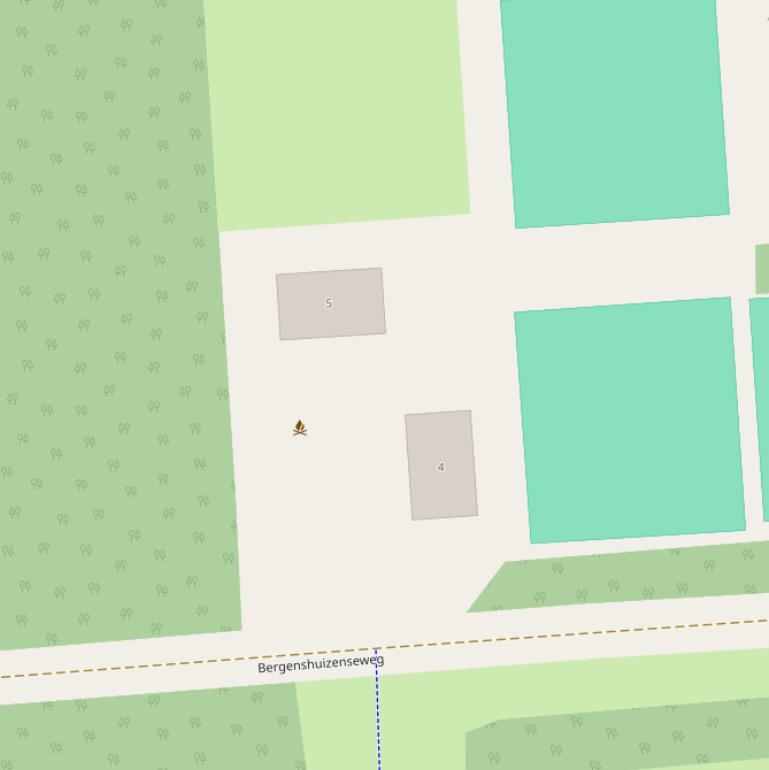 Kaart van de Bergenshuizenseweg.