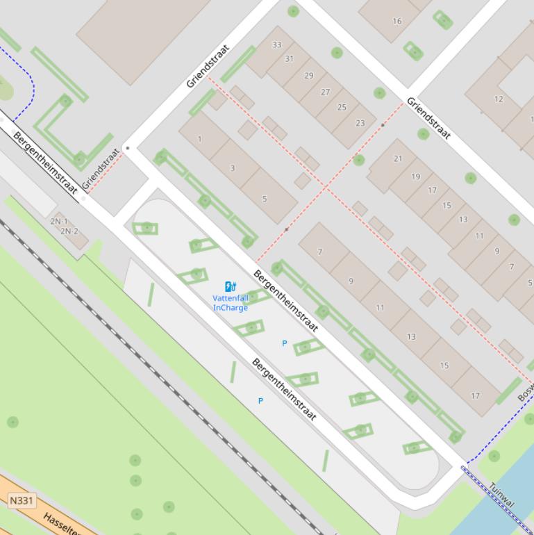 Kaart van de Bergentheimstraat.