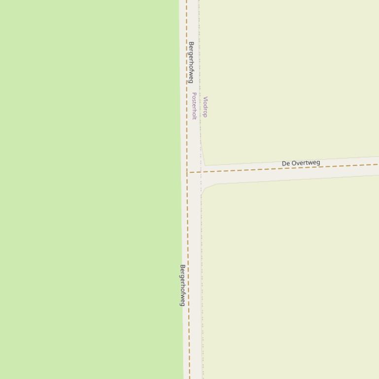 Kaart van de Bergerhofweg.