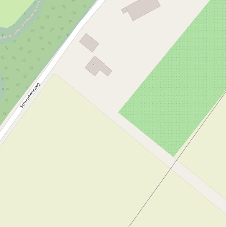 Kaart van de Bergerveldweg.