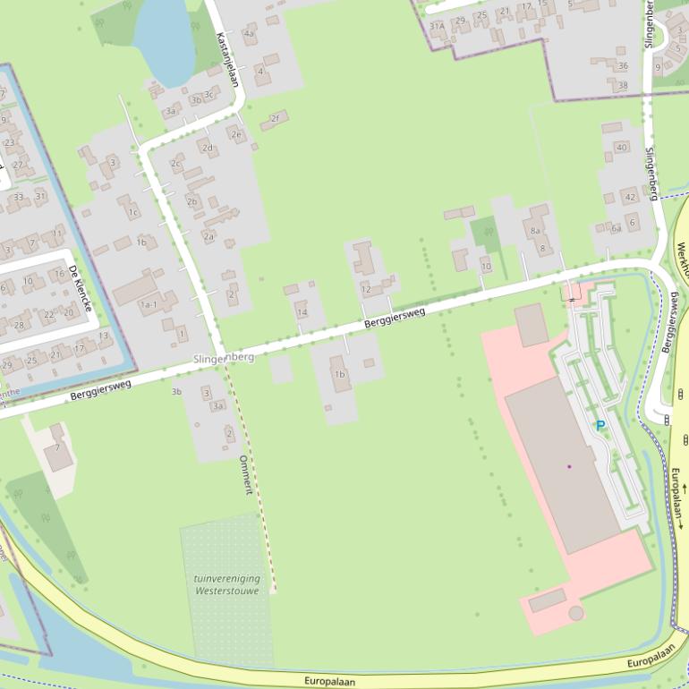 Kaart van de Berggiersweg.