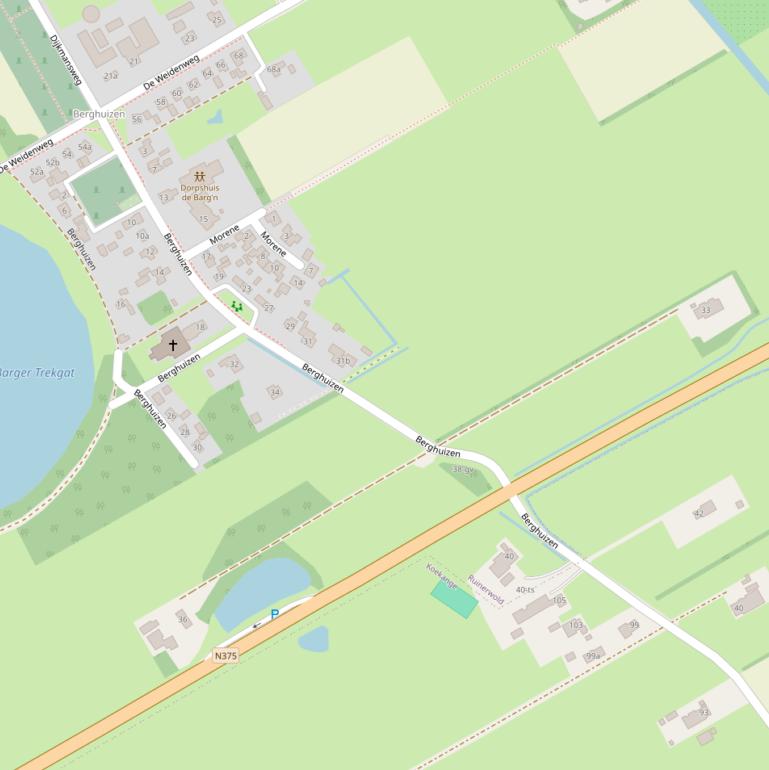 Kaart van  Berghuizen.