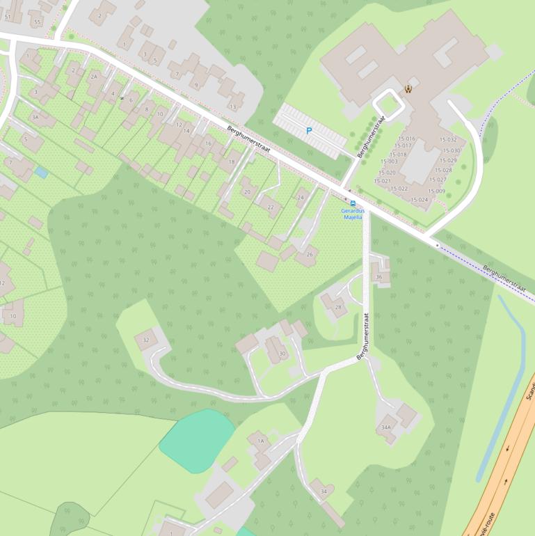 Kaart van de Berghumerstraat.