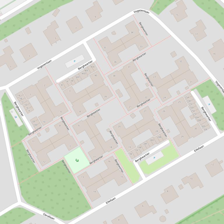 Kaart van  Bergkwartier.