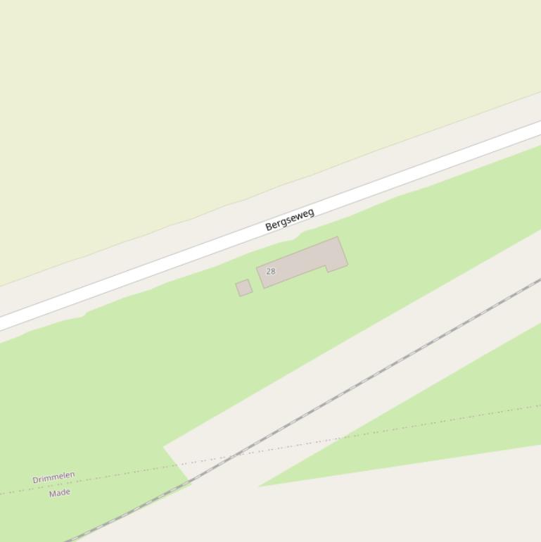 Kaart van de Bergseweg.