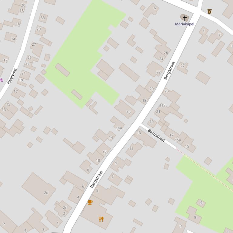 Kaart van de Bergstraat.