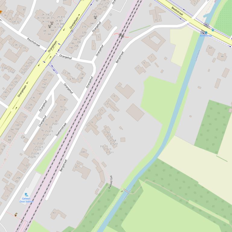 Kaart van de Bergstraat.