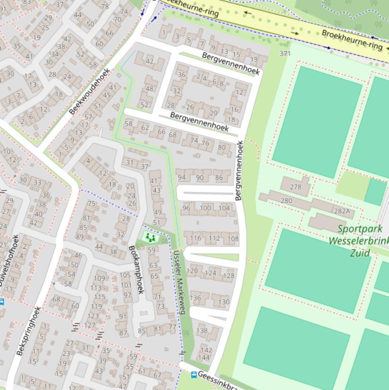 Kaart van  Bergvennenhoek.