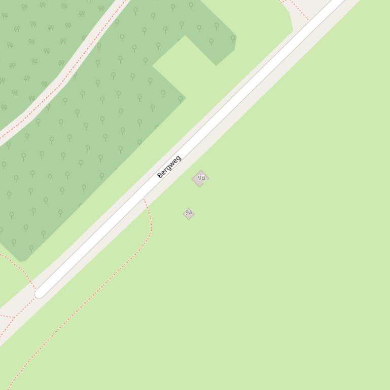 Kaart van de Bergweg.