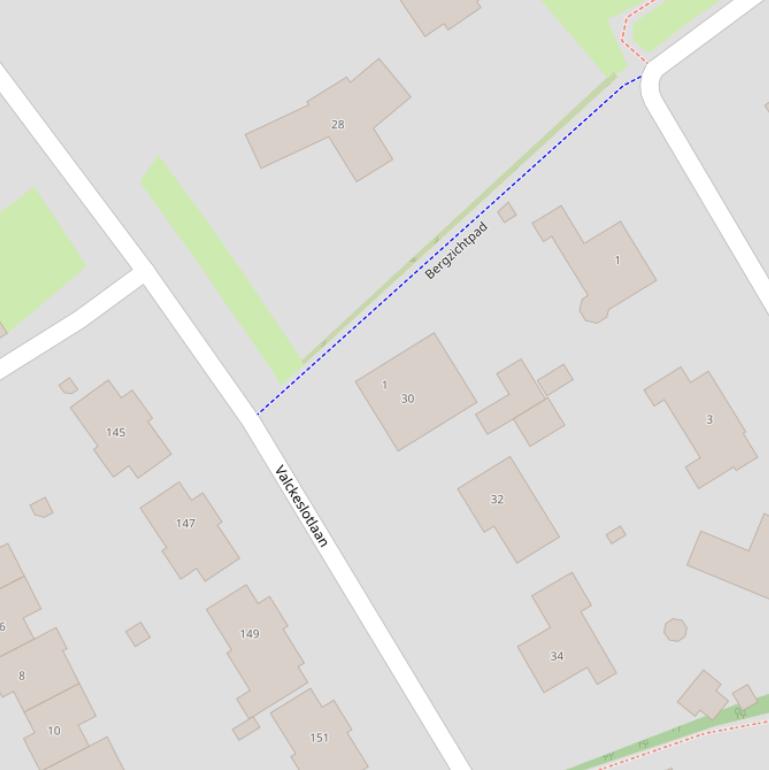 Kaart van het Bergzichtpad.