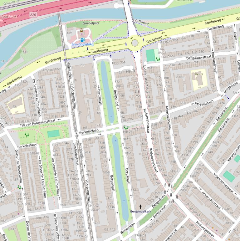 Kaart van de Berkelselaan.