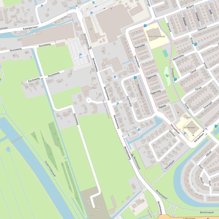 Kaart van de Berkelseweg.