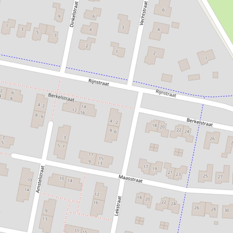 Kaart van de Berkelstraat.